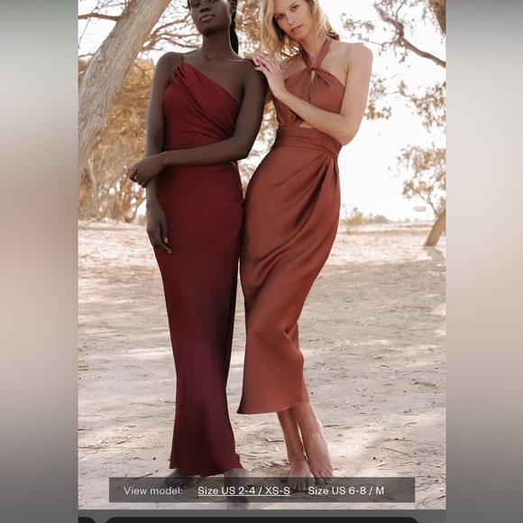 Shona Joy dress purchased from Australia. Color is Sangria and size is 6. - Picture 3 of 6